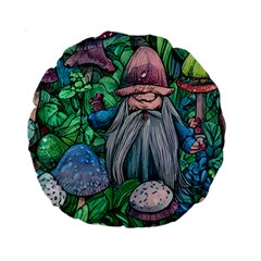 Mushroom Design Fairycore Forest Standard 15  Premium Round Cushions by GardenOfOphir