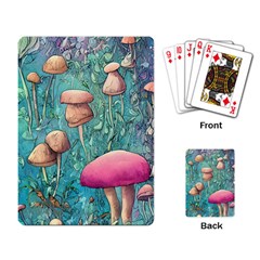 Natural Mushroom Design Fairycore Garden Playing Cards Single Design (rectangle) by GardenOfOphir