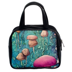 Natural Mushroom Design Fairycore Garden Classic Handbag (two Sides) by GardenOfOphir