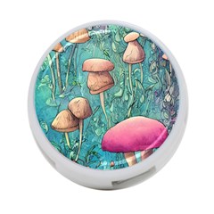 Natural Mushroom Design Fairycore Garden 4-port Usb Hub (one Side) by GardenOfOphir