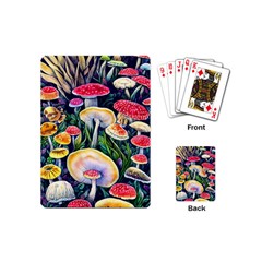 Woodsy Mushroom Design Foresty Playing Cards Single Design (mini) by GardenOfOphir