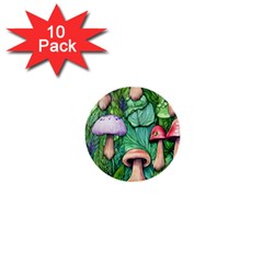 Tiny Toadstools 1  Mini Buttons (10 Pack)  by GardenOfOphir