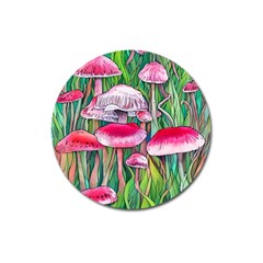 Forest Mushrooms Magnet 3  (round) by GardenOfOphir