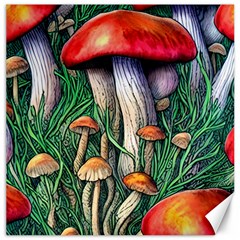 Forest Fairycore Mushroom Foraging Craft Canvas 12  X 12  by GardenOfOphir