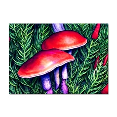 Vintage Flowery Garden Nature Mushroom Sticker A4 (10 Pack) by GardenOfOphir