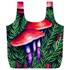 Vintage Flowery Garden Nature Mushroom Full Print Recycle Bag (xxxl) by GardenOfOphir