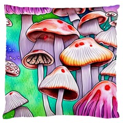 Tiny Mushrooms In A Forest Standard Premium Plush Fleece Cushion Case (one Side)