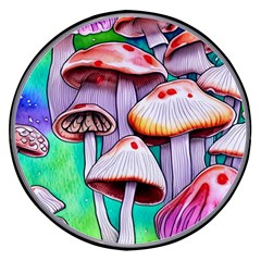 Tiny Mushrooms In A Forest Wireless Fast Charger(black) by GardenOfOphir