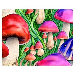 Mushroom Premium Plush Fleece Blanket (medium) by GardenOfOphir