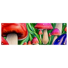 Mushroom Banner And Sign 9  X 3 