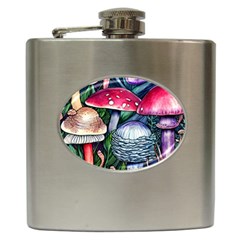 Foraging Mushroom Hip Flask (6 Oz) by GardenOfOphir