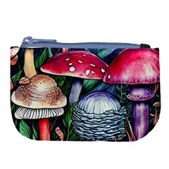 Foraging Mushroom Large Coin Purse by GardenOfOphir