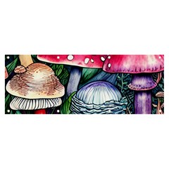 Foraging Mushroom Banner And Sign 8  X 3  by GardenOfOphir