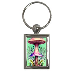 Tiny Witchy Mushroom Key Chain (rectangle) by GardenOfOphir