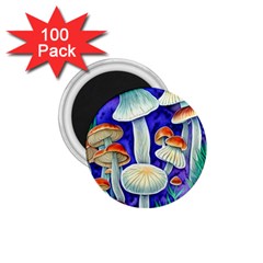 Farmcore Mushroom Foraging In A Forrest 1 75  Magnets (100 Pack) 