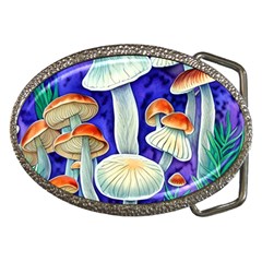 Farmcore Mushroom Foraging In A Forrest Belt Buckles by GardenOfOphir