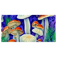 Farmcore Mushroom Foraging In A Forrest Banner And Sign 8  X 4  by GardenOfOphir