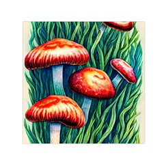 Enchanted Forest Mushroom Square Satin Scarf (30  x 30 )