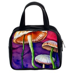 Foraging Mushroom Garden Classic Handbag (two Sides) by GardenOfOphir