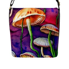 Foraging Mushroom Garden Flap Closure Messenger Bag (l) by GardenOfOphir