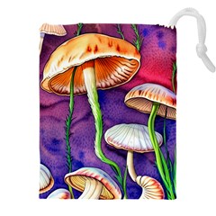 Foraging Mushroom Garden Drawstring Pouch (4xl) by GardenOfOphir