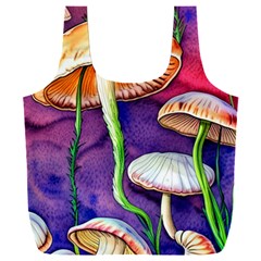 Foraging Mushroom Garden Full Print Recycle Bag (xxl) by GardenOfOphir