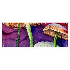 Foraging Mushroom Garden Banner And Sign 8  X 3  by GardenOfOphir