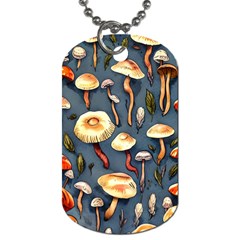 Forest Mushrooms Dog Tag (two Sides) by GardenOfOphir