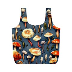 Forest Mushrooms Full Print Recycle Bag (m) by GardenOfOphir