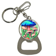 Light And Airy Mushroom Witch Artwork Bottle Opener Key Chain by GardenOfOphir