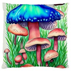 Light And Airy Mushroom Witch Artwork Large Cushion Case (two Sides) by GardenOfOphir