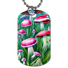 Foreboding Goblincore Mushroom Dog Tag (one Side) by GardenOfOphir