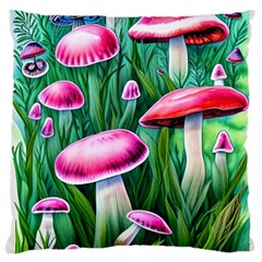 Foreboding Goblincore Mushroom Large Cushion Case (one Side) by GardenOfOphir