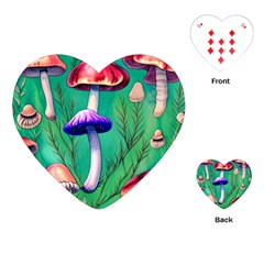 Foresty Mushroom Playing Cards Single Design (heart) by GardenOfOphir