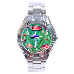 Foresty Mushroom Stainless Steel Analogue Watch
