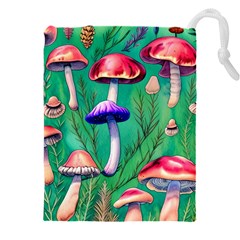 Foresty Mushroom Drawstring Pouch (5xl) by GardenOfOphir