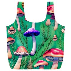 Foresty Mushroom Full Print Recycle Bag (xxxl) by GardenOfOphir