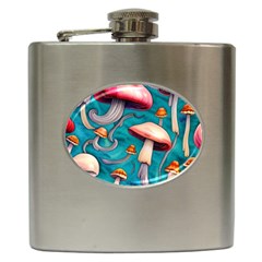 Witchy Mushroom Hip Flask (6 Oz) by GardenOfOphir