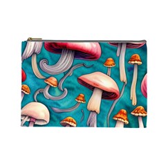 Witchy Mushroom Cosmetic Bag (large) by GardenOfOphir