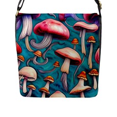 Witchy Mushroom Flap Closure Messenger Bag (l) by GardenOfOphir