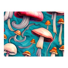 Witchy Mushroom Premium Plush Fleece Blanket (mini) by GardenOfOphir