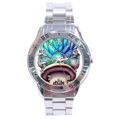 Mushrooms Nature s Little Wonders Stainless Steel Analogue Watch