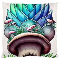 Mushrooms Nature s Little Wonders Large Cushion Case (one Side) by GardenOfOphir