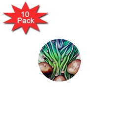 Goblin Core Forest Mushroom 1  Mini Buttons (10 pack) 