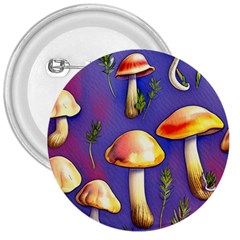 Farmcore Mushrooms 3  Buttons by GardenOfOphir