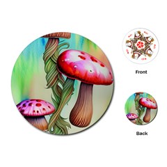 Warm Mushroom Forest Playing Cards Single Design (round) by GardenOfOphir