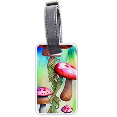 Warm Mushroom Forest Luggage Tag (one Side) by GardenOfOphir