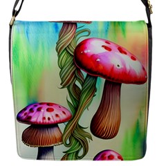 Warm Mushroom Forest Flap Closure Messenger Bag (s) by GardenOfOphir