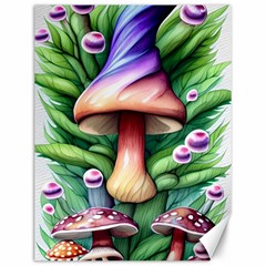 Tiny Mushroom Forest Antique Canvas 12  X 16  by GardenOfOphir