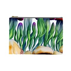 Cozy Mushroom Forest Historical Boho Cosmetic Bag (large) by GardenOfOphir